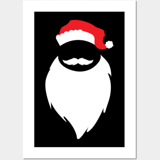 Santa Claus with beard and hat Posters and Art